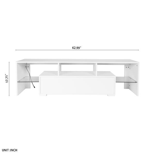 High Gloss UV Led Lights TV Stand Particle Board TV with 2